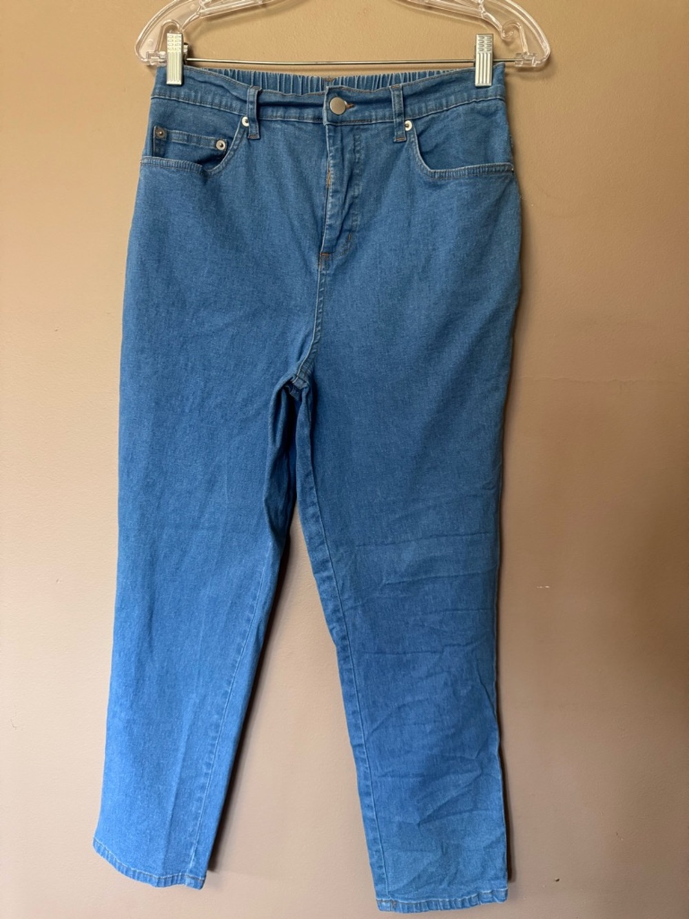 Denim & Co. Original Waist Stretch Bootcut Jeans - Petite M - Light Wash